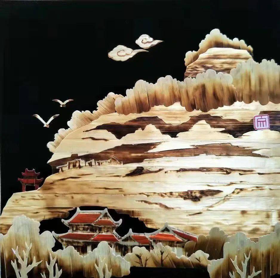 莊浪縣"三區"文化工作者制作的非遺作品&mdash;&mdash;麥稈畫_民間_平涼_習所