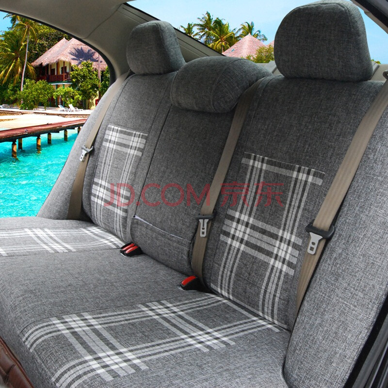 馳欽專車定制汽車座套 都市灰亞麻四季座墊，打造清涼舒適的駕乘空間